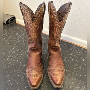 Ariat Women’s Brown Leather Cowgirl Boots with Rubber Sole